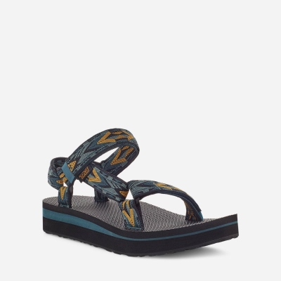 Teva Midform Universal - Women's Teva Sandals - Olive / Black | India (VALN53028)